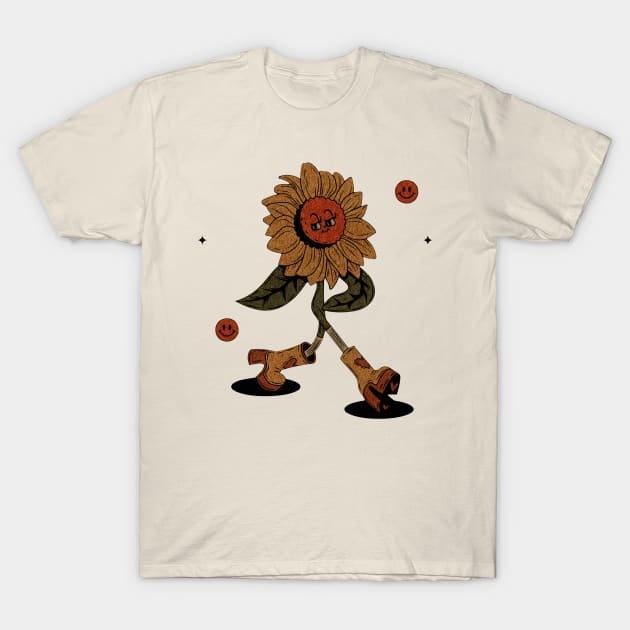 retro flower T-Shirt by vindips